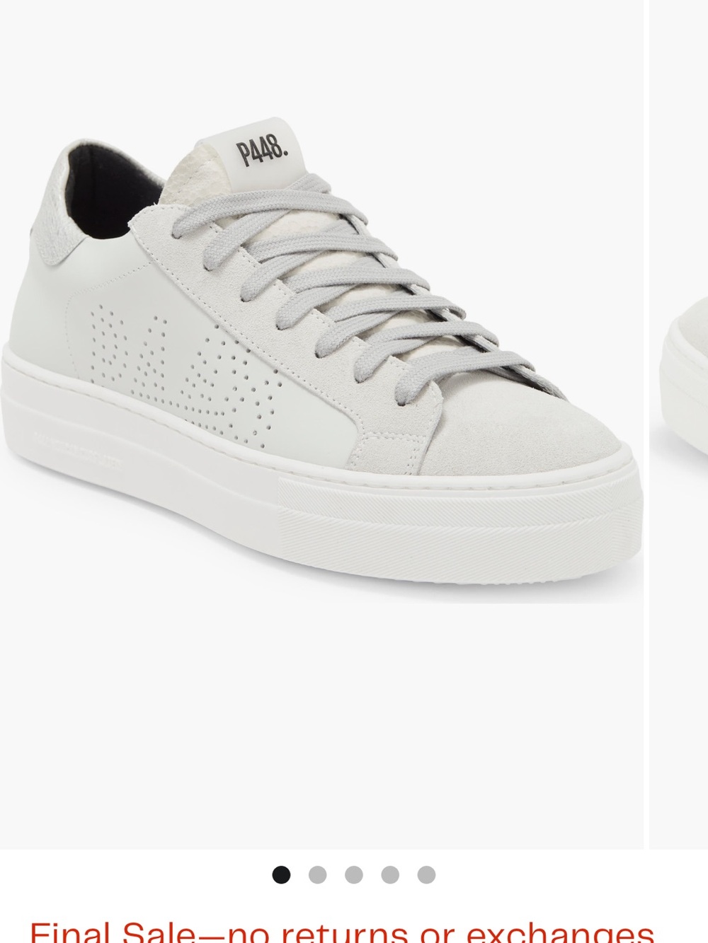 P448 platform Thea  in Light Gray and White 39 8